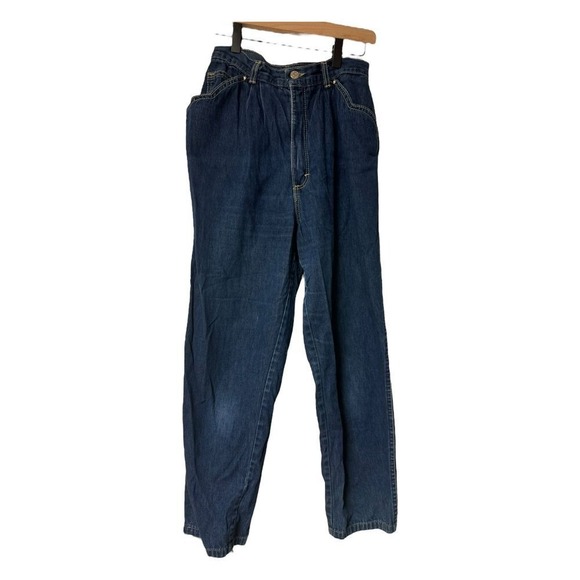 Zena Vintage High-Waisted Mom Jeans Dark Wash Denim Retro 90s Style Size 12‎ - Picture 1 of 15